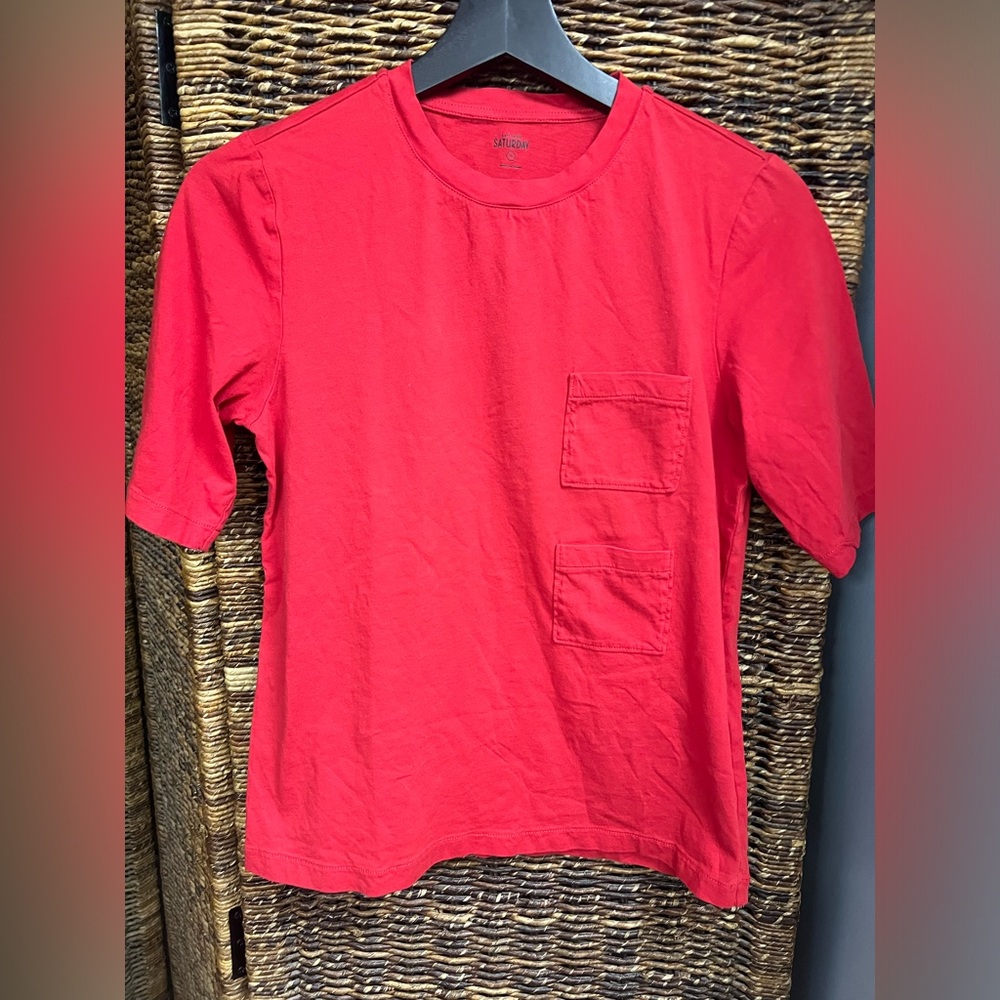 Kate Spade- Saturday Red shirt , Size: Small, Double pocket, Red, Pre-Owned